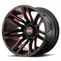 Buy Moto Metal Razor Wheels Satin Black/Red [MO978 Wheels] at Discount Prices from tiresbyweb.com by calling 800-576-1009.