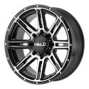 Helo HE900 Gloss Black/Machined Wheels