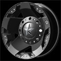 XD Series Rockstar Dually Wheels Matte Black Rear [XD775 Wheels]